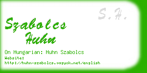 szabolcs huhn business card